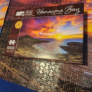 Hawaii Premier Hanauma Bay 1000 Pc Wooden Jigsaw Puzzle Oahu Sunset
